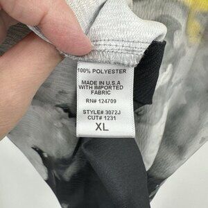 IC BY CONNIE K jacket shirt tunic top zip up zipper art to wear colorful XL